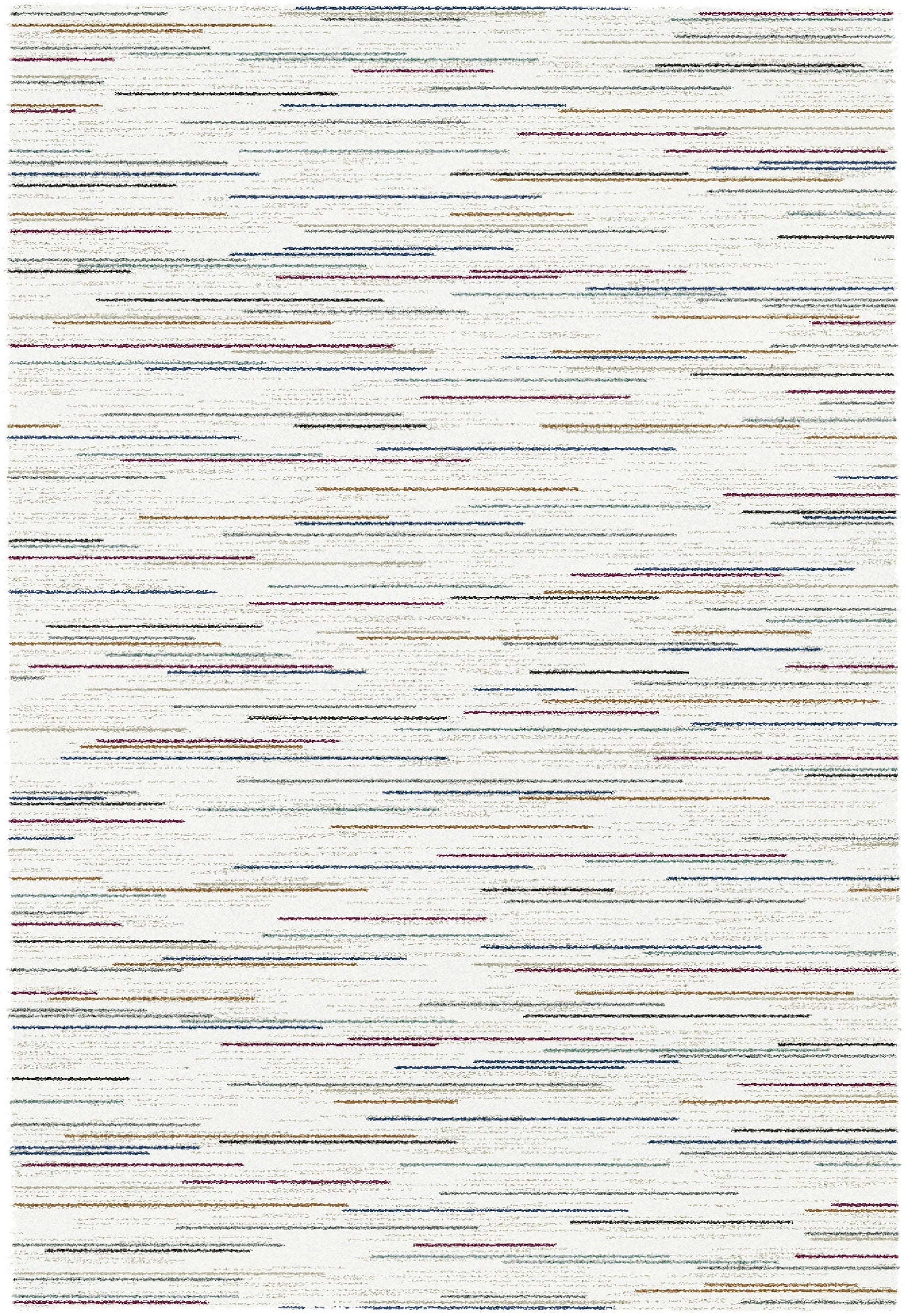 Thick Modern Multi Colour Shaggy Rug Size: 133x195cm