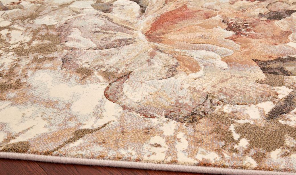 Rustic Colour Floral Style Argentum Rug Size