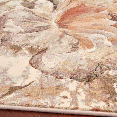 Rustic Colour Floral Style Argentum Rug Size