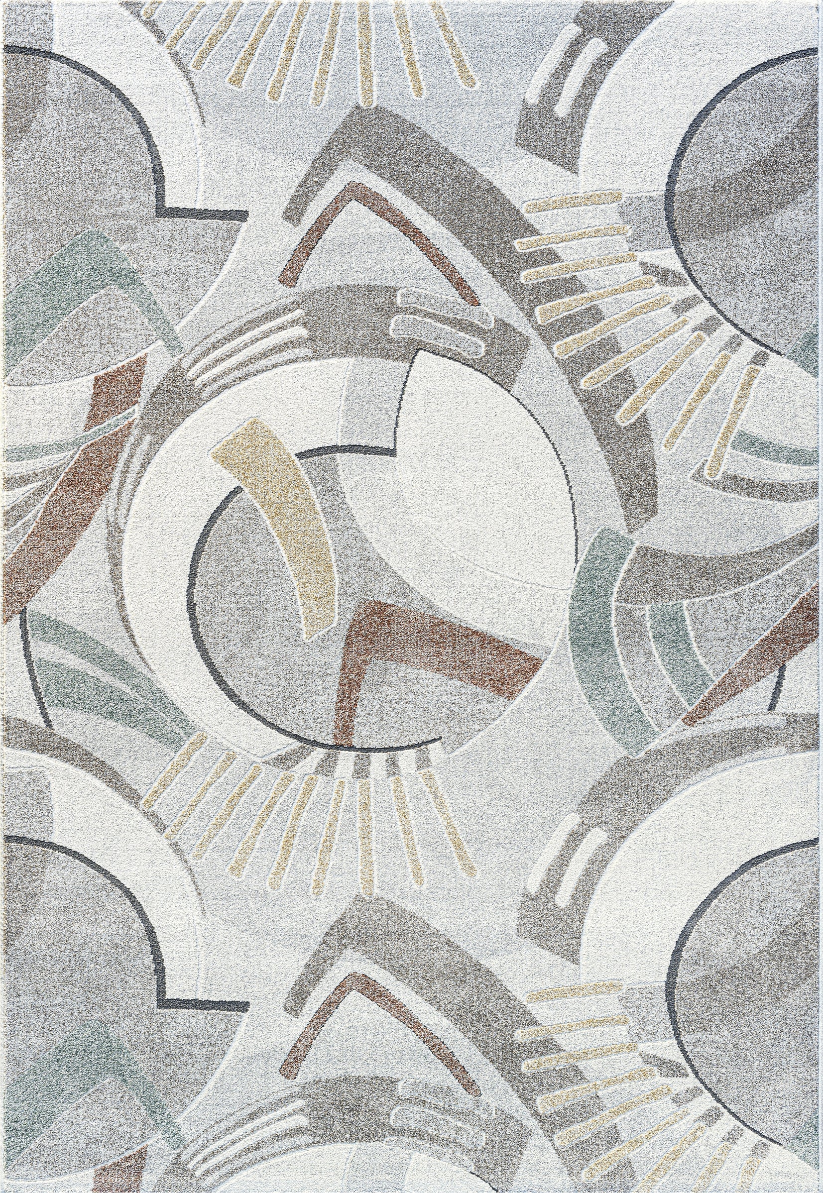 Multi Tone Abstract Geometric Pattern Valentino Rug