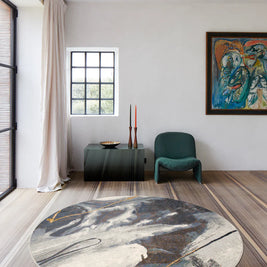 Contemporary Design Argentum Round Rug