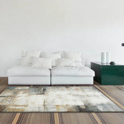 Funky Abstract Multi Coloured Design Argentum Rug