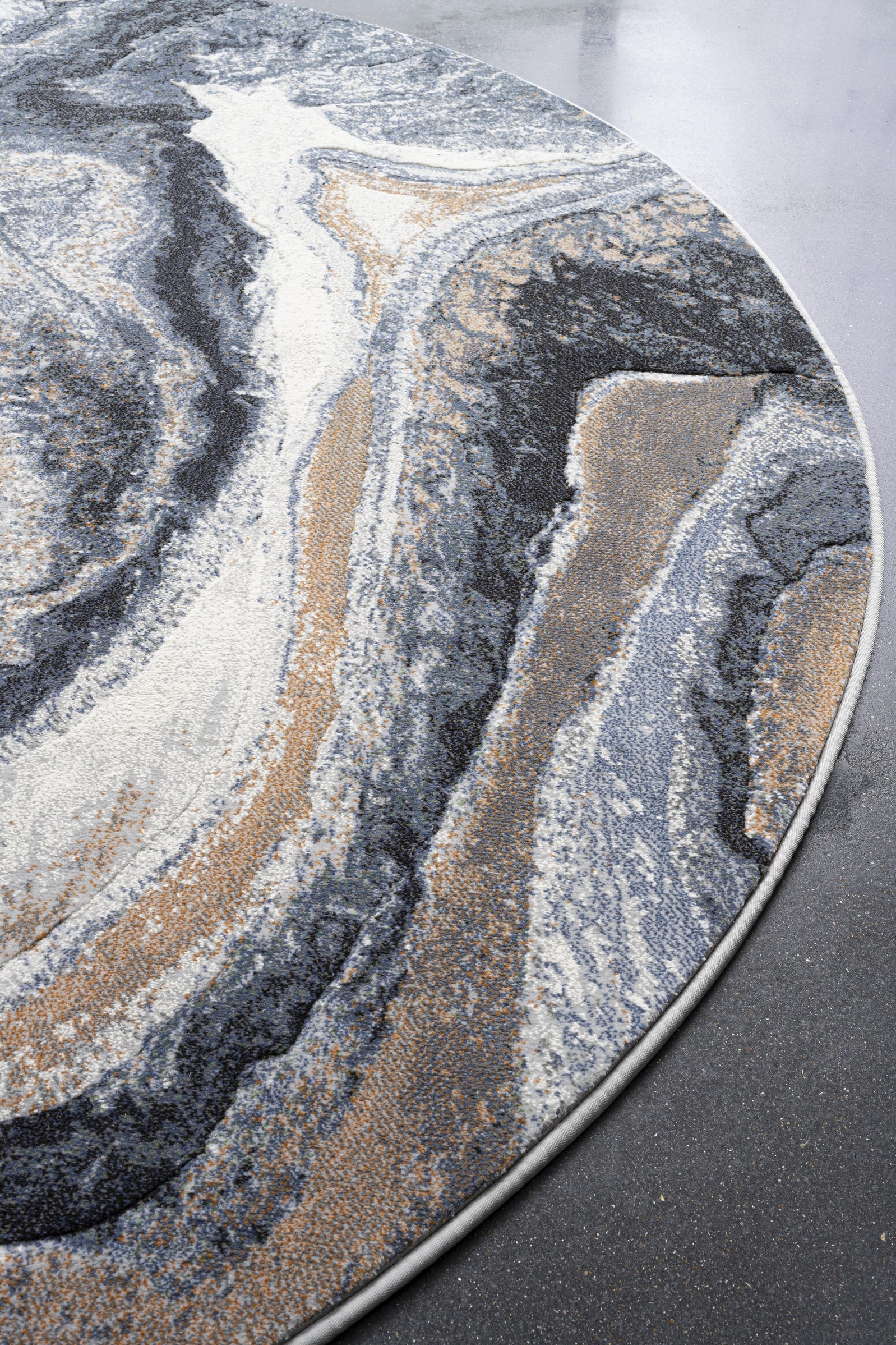 Contemporary Design Argentum Round Rug