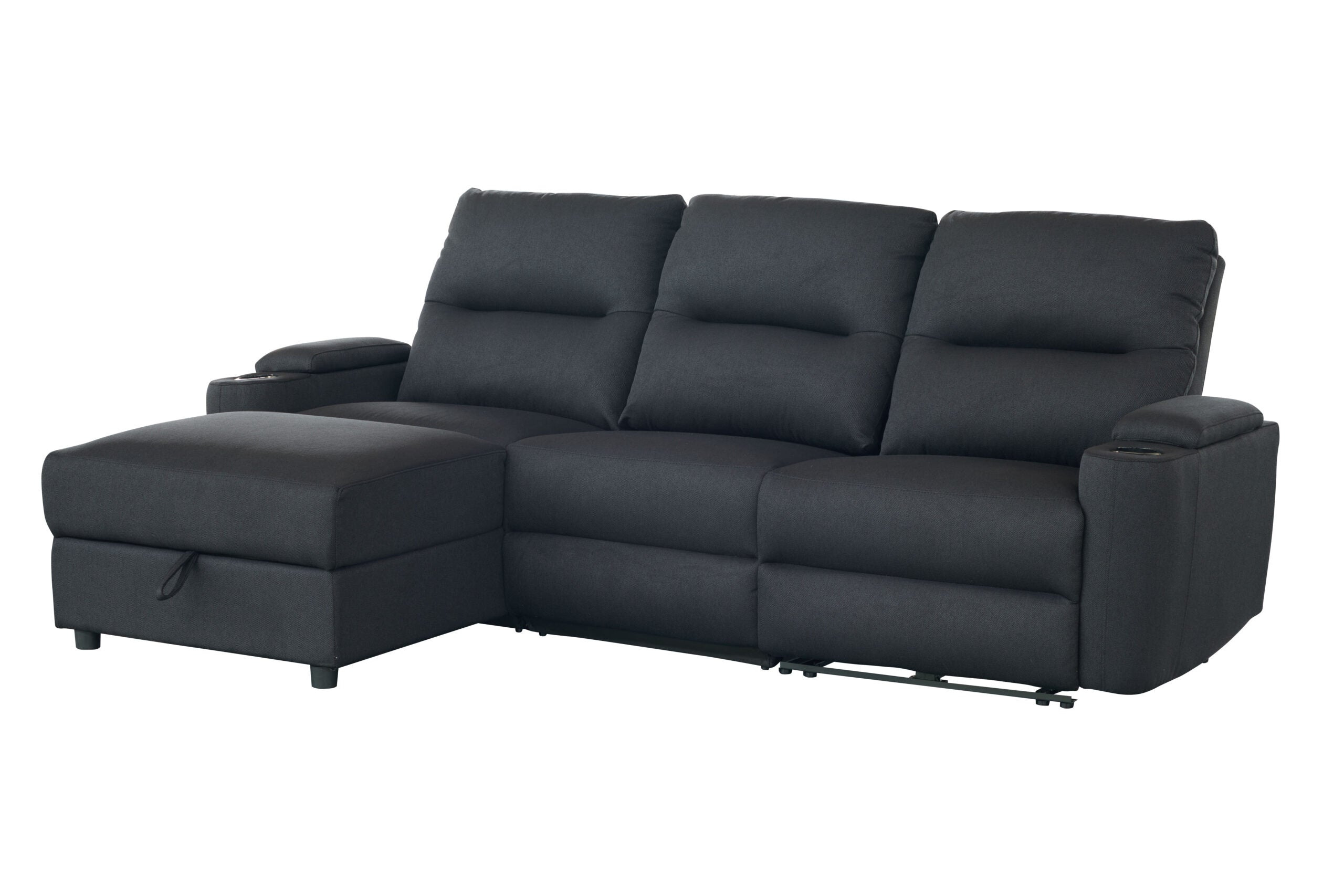 Mona Three Electric Seater Sofa Chaise + Storage