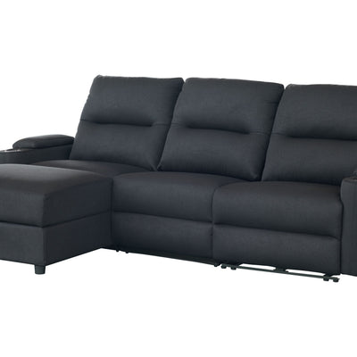Mona Three Electric Seater Sofa Chaise + Storage