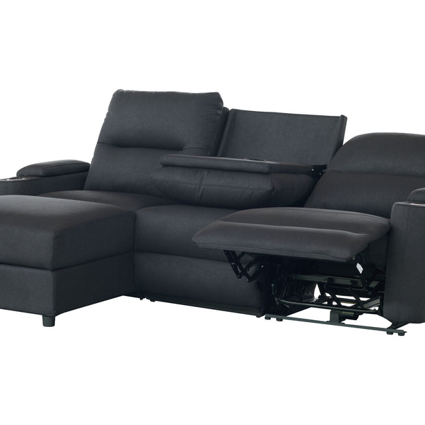 Mona Three Electric Seater Sofa Chaise + Storage