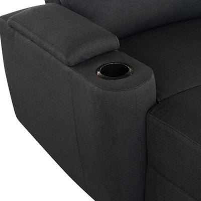 Mona Three Electric Seater Sofa Chaise + Storage