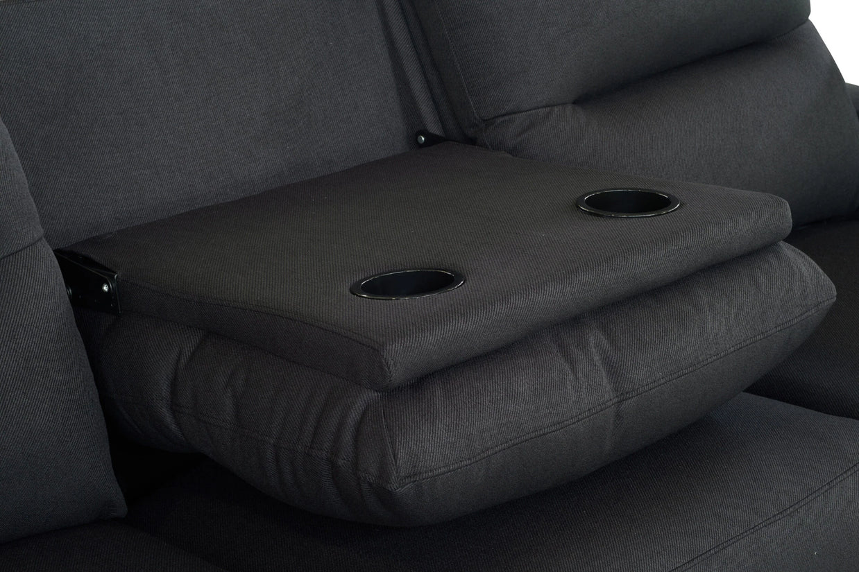 Mona Three Electric Seater Sofa Chaise + Storage