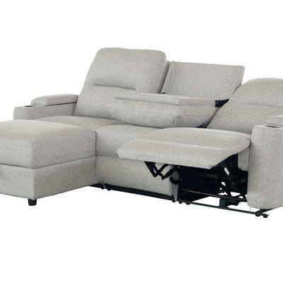 Mona Three Electric Seater Sofa Chaise + Storage