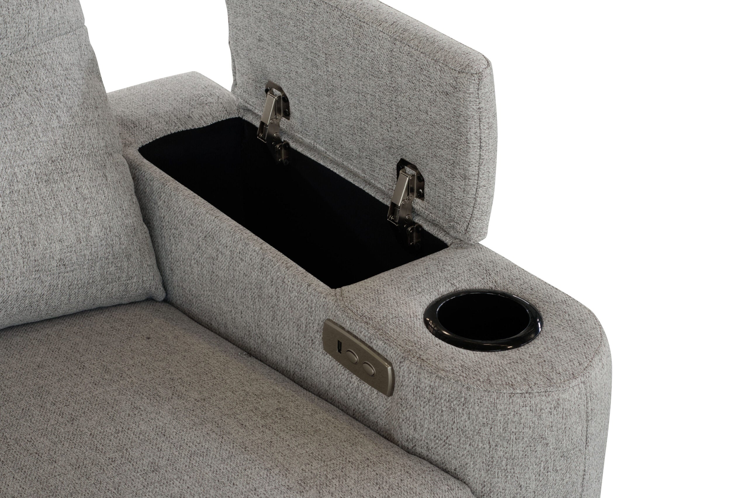 Mona Three Electric Seater Sofa Chaise + Storage
