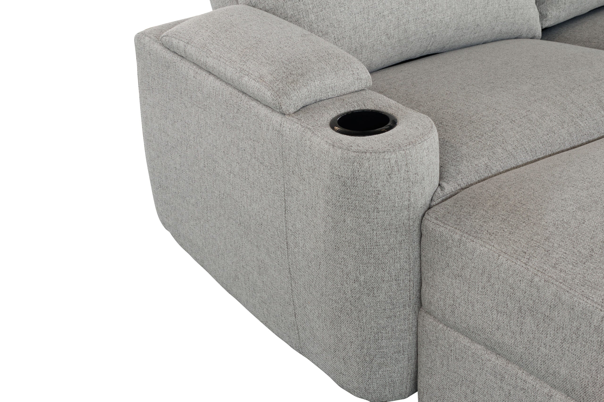 Mona Three Electric Seater Sofa Chaise + Storage