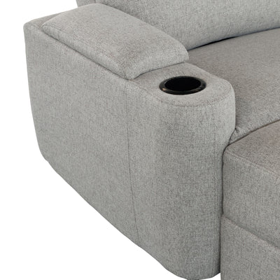 Mona Three Electric Seater Sofa Chaise + Storage