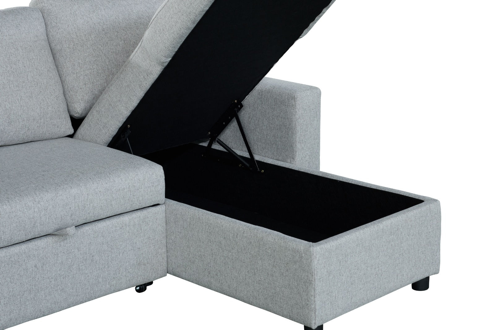 Rosa Sofa Bed with Chaise & Storage + USB
