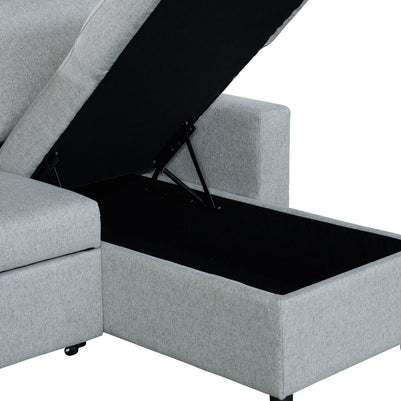 Rosa Sofa Bed with Chaise & Storage + USB