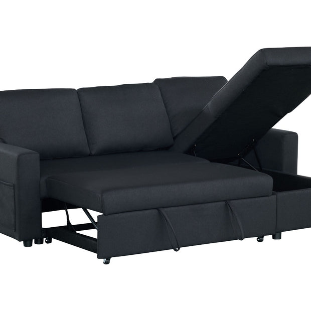 Rosa Sofa Bed with Chaise & Storage + USB