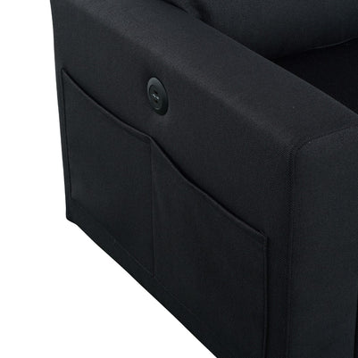 Rosa Sofa Bed with Chaise & Storage + USB
