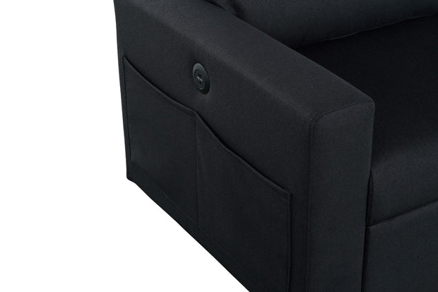 Rosa Sofa Bed with Chaise & Storage + USB
