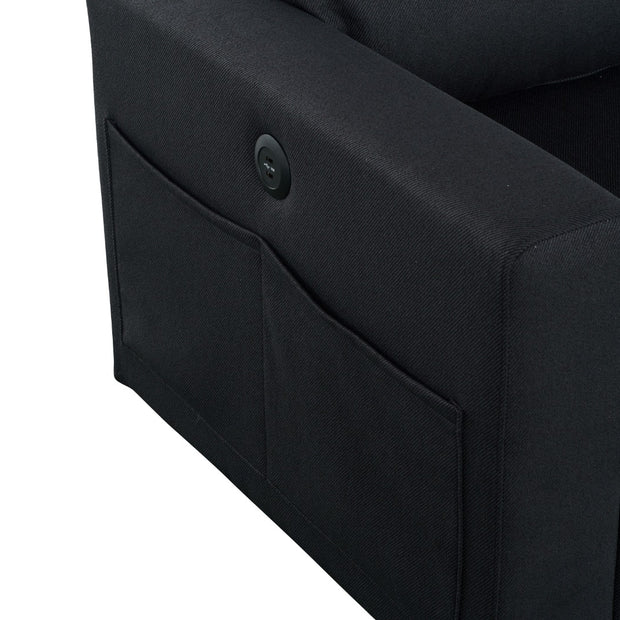 Rosa Sofa Bed with Chaise & Storage + USB