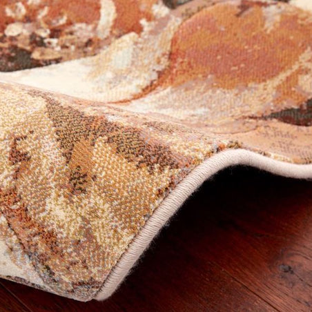 Rustic Colour Floral Style Argentum Rug Size