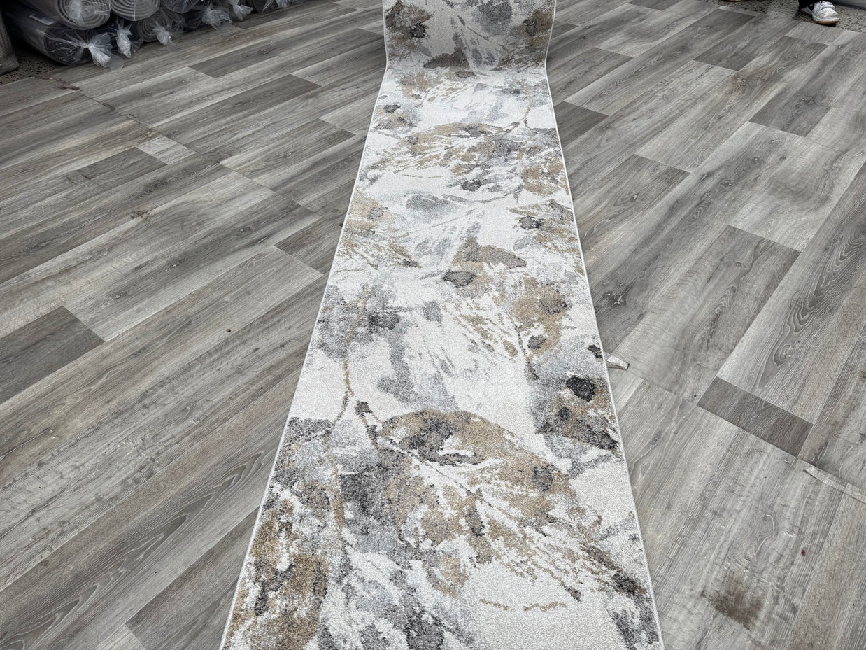 Beautiful Leaf Design Madison Hallway Runner 67cm Wide x Cut to Order (34007-6191)