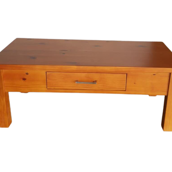 Natural One Drawer Wooden Coffee Table