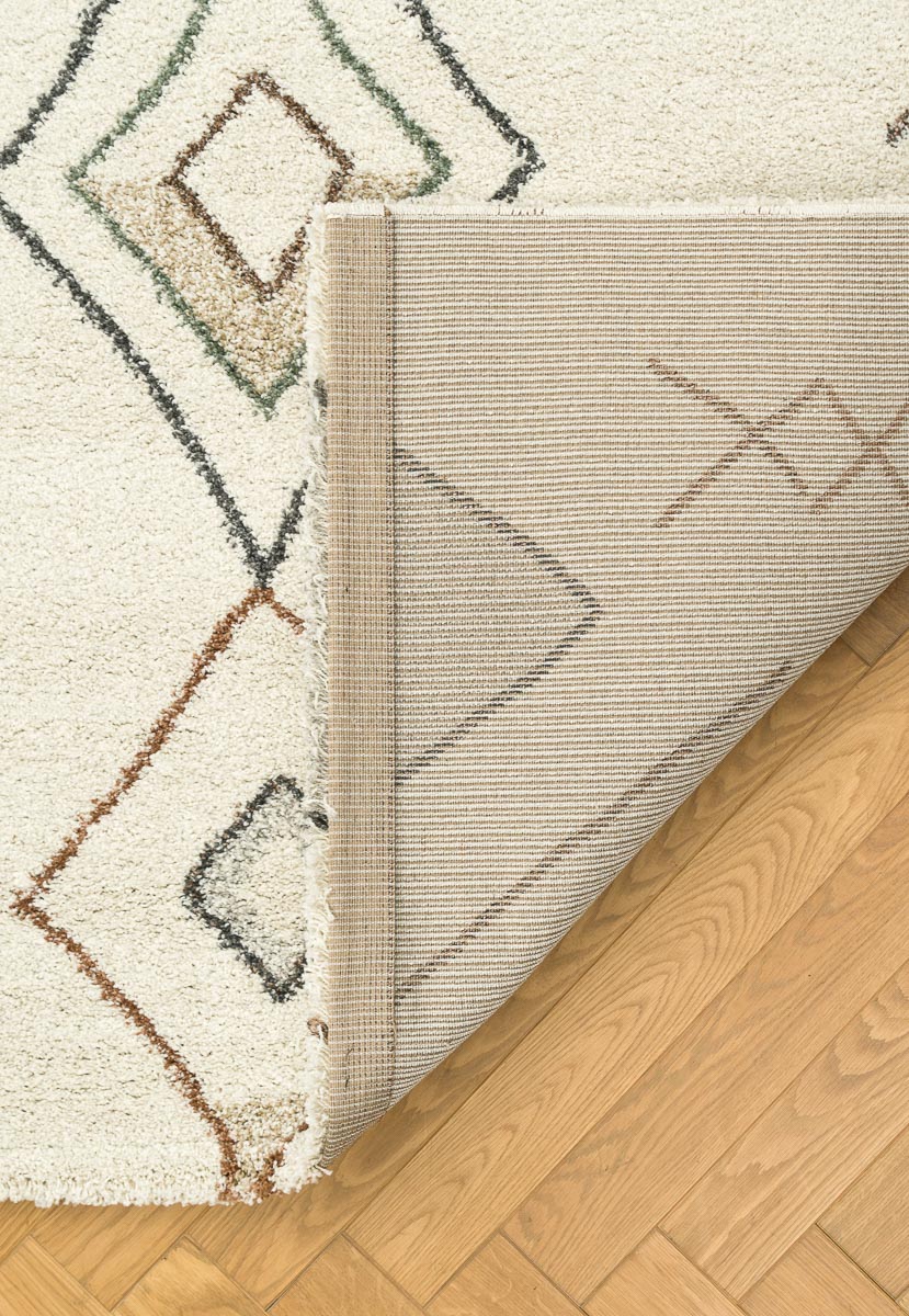 Abstract Diamond Motif Mehari Shaggy Rug