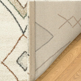 Abstract Diamond Motif Mehari Shaggy Rug