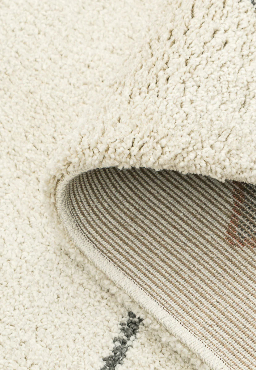 Abstract Diamond Motif Mehari Shaggy Rug