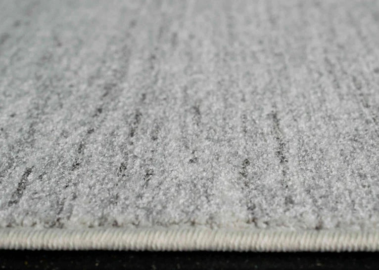 Abrash Design Off White and Light Grey Colour Rug