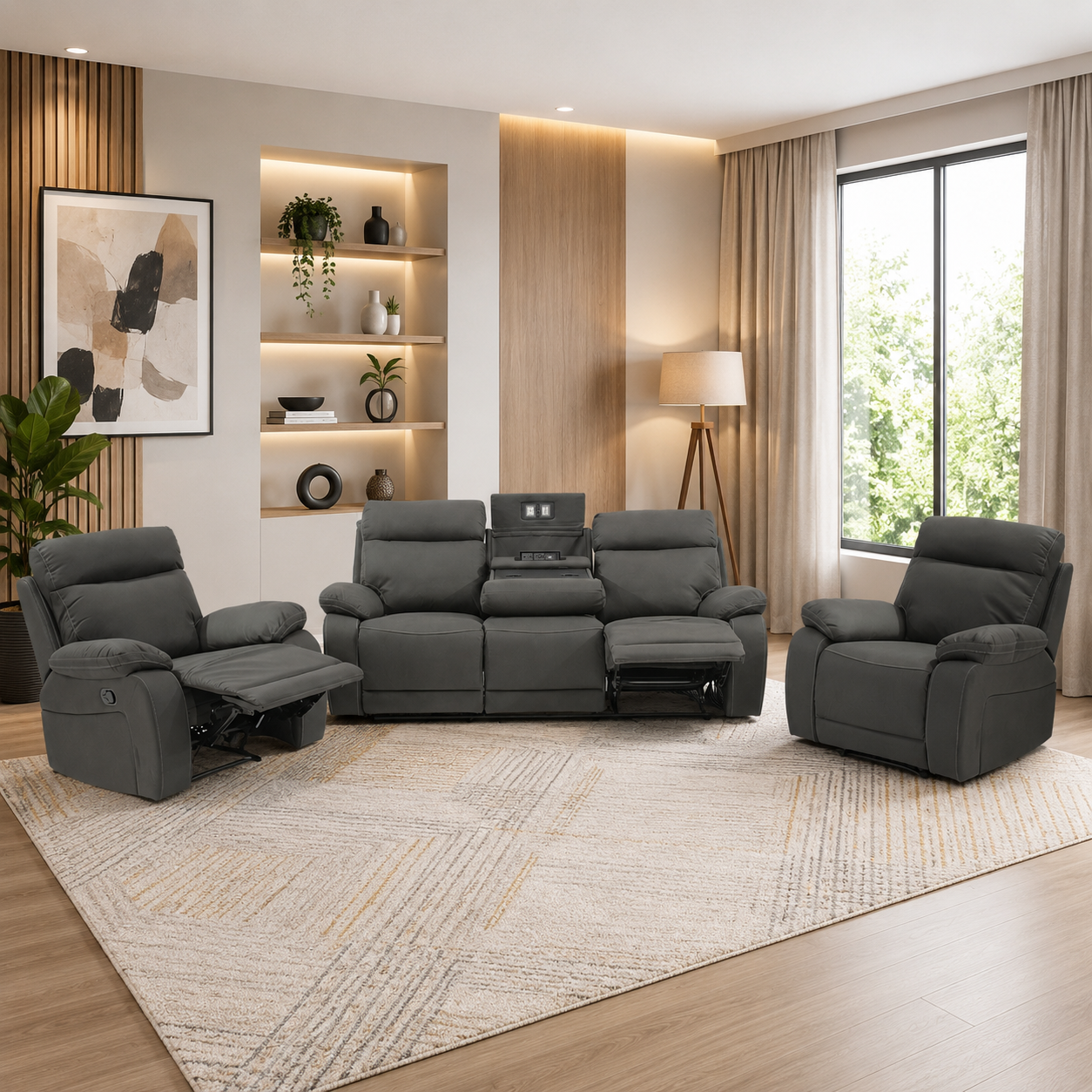 Atlanta 3 Piece Reclining Sofa