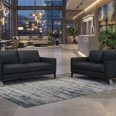 Elise 3 + 2 Seater suite - Full-grain corrected leather