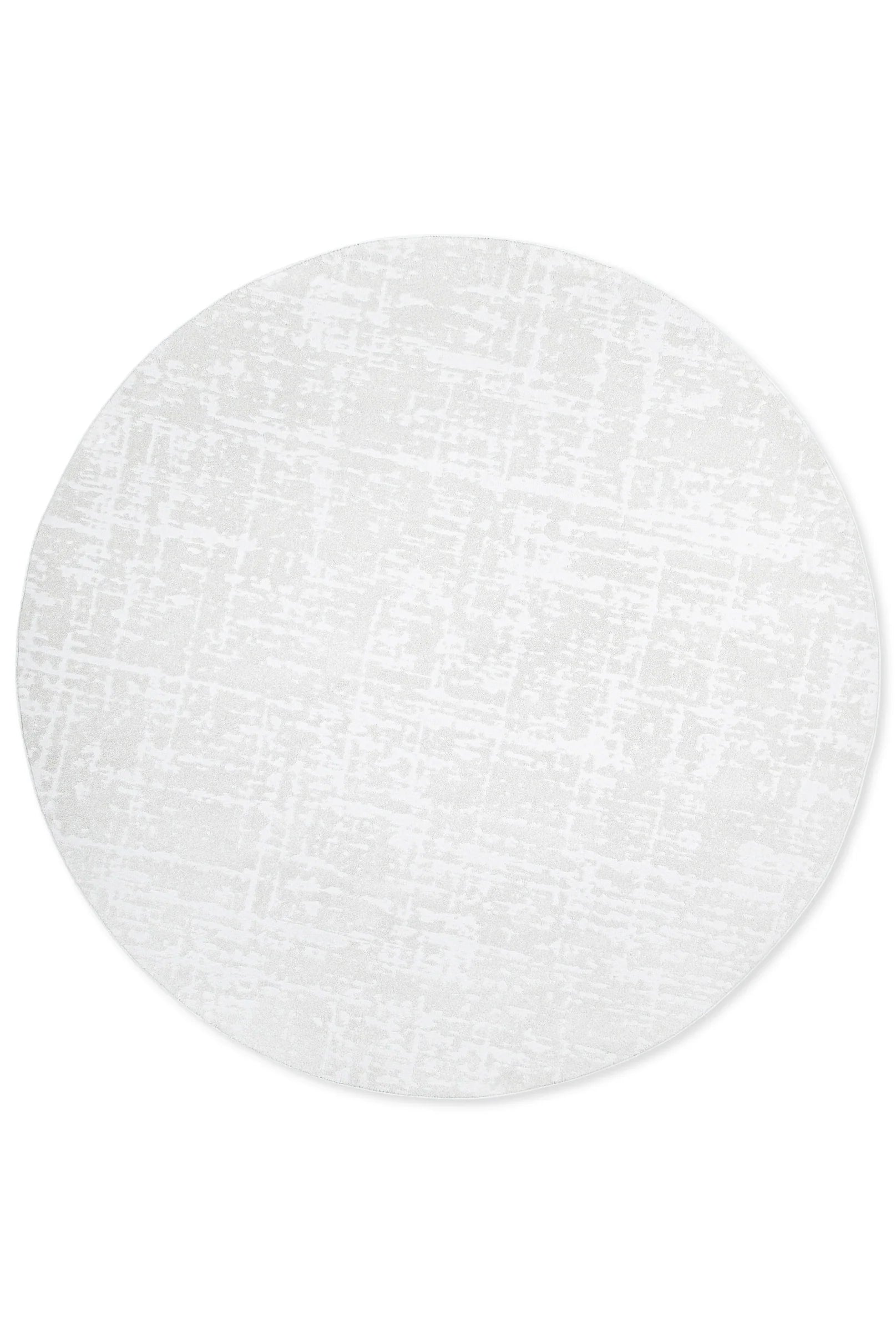 Modern Luxurious Textured Trentino Ivory Round Rug