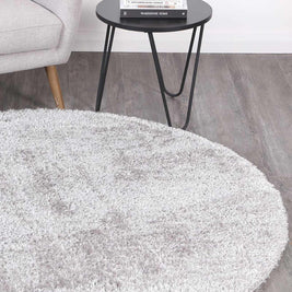Dream Shaggy Grey Colour Turkish Round Rug