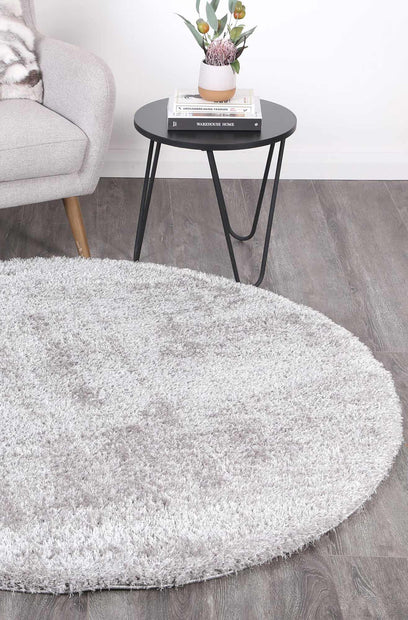 Dream Shaggy Grey Colour Turkish Round Rug