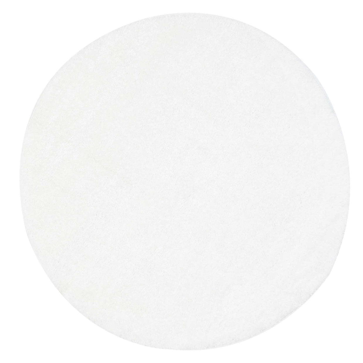 Dream Shaggy White Colour Turkish Round Rug