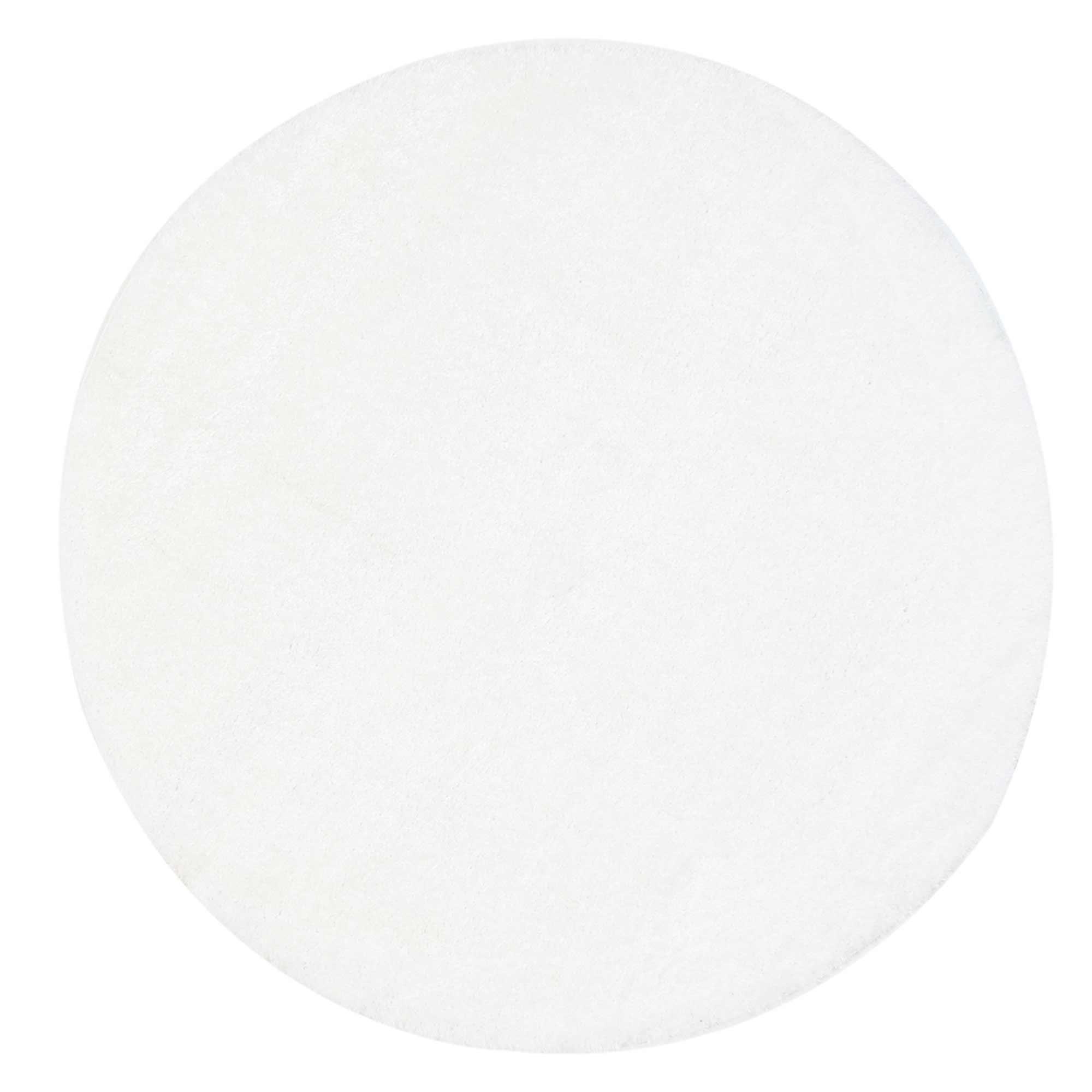 Dream Shaggy White Colour Turkish Round Rug