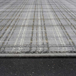 Textured Plaid Pattern Harmony Rug