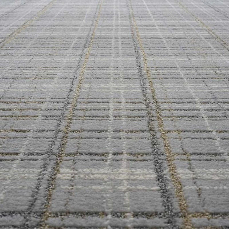 Textured Plaid Pattern Harmony Rug