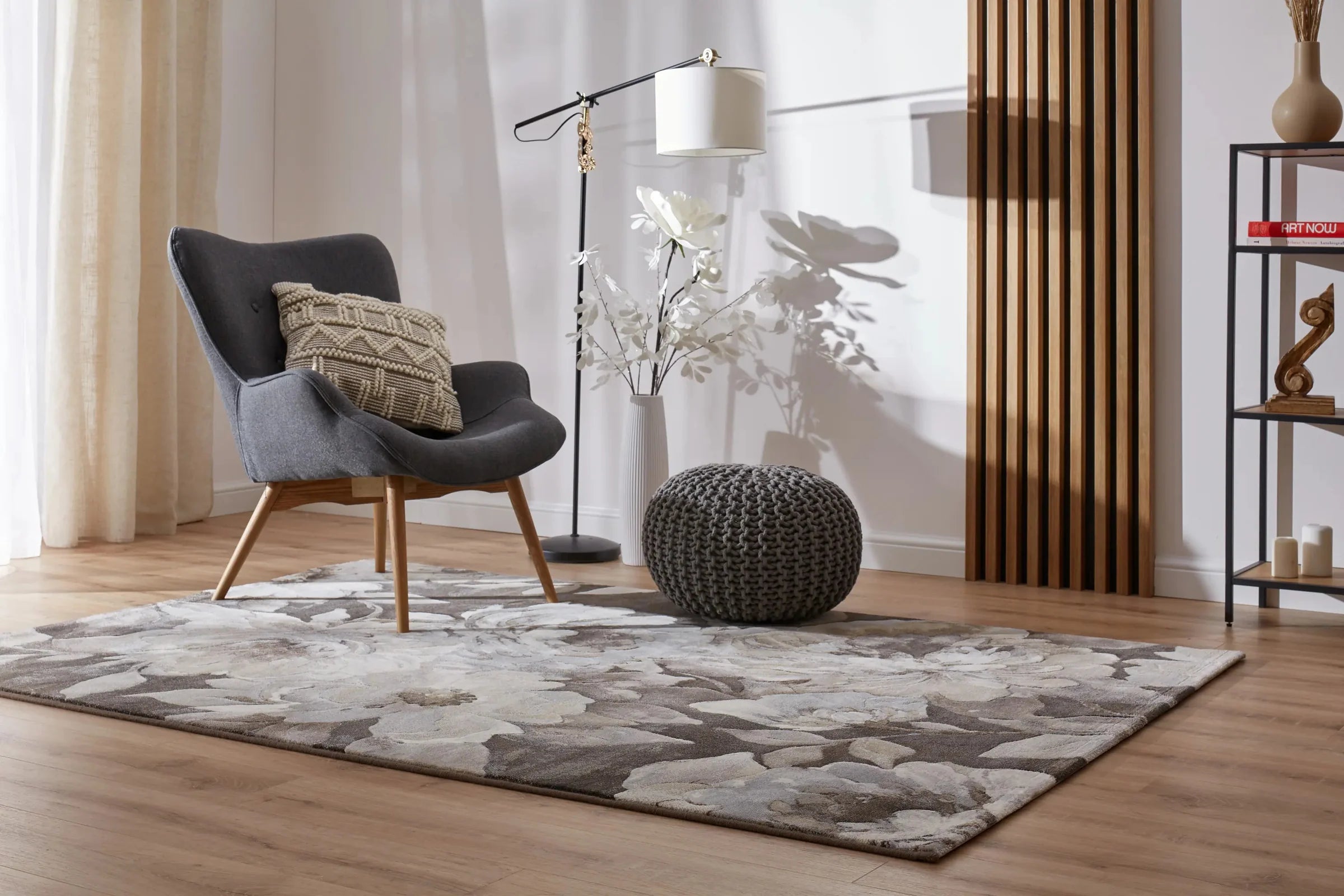 Mastercraft Floral Design Argentum Rug