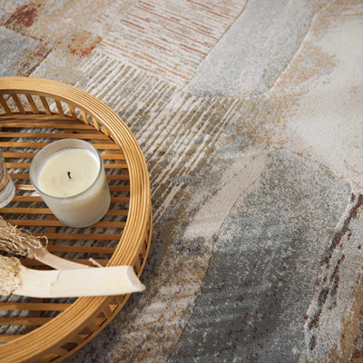 Funky Abstract Design Argentum Rug