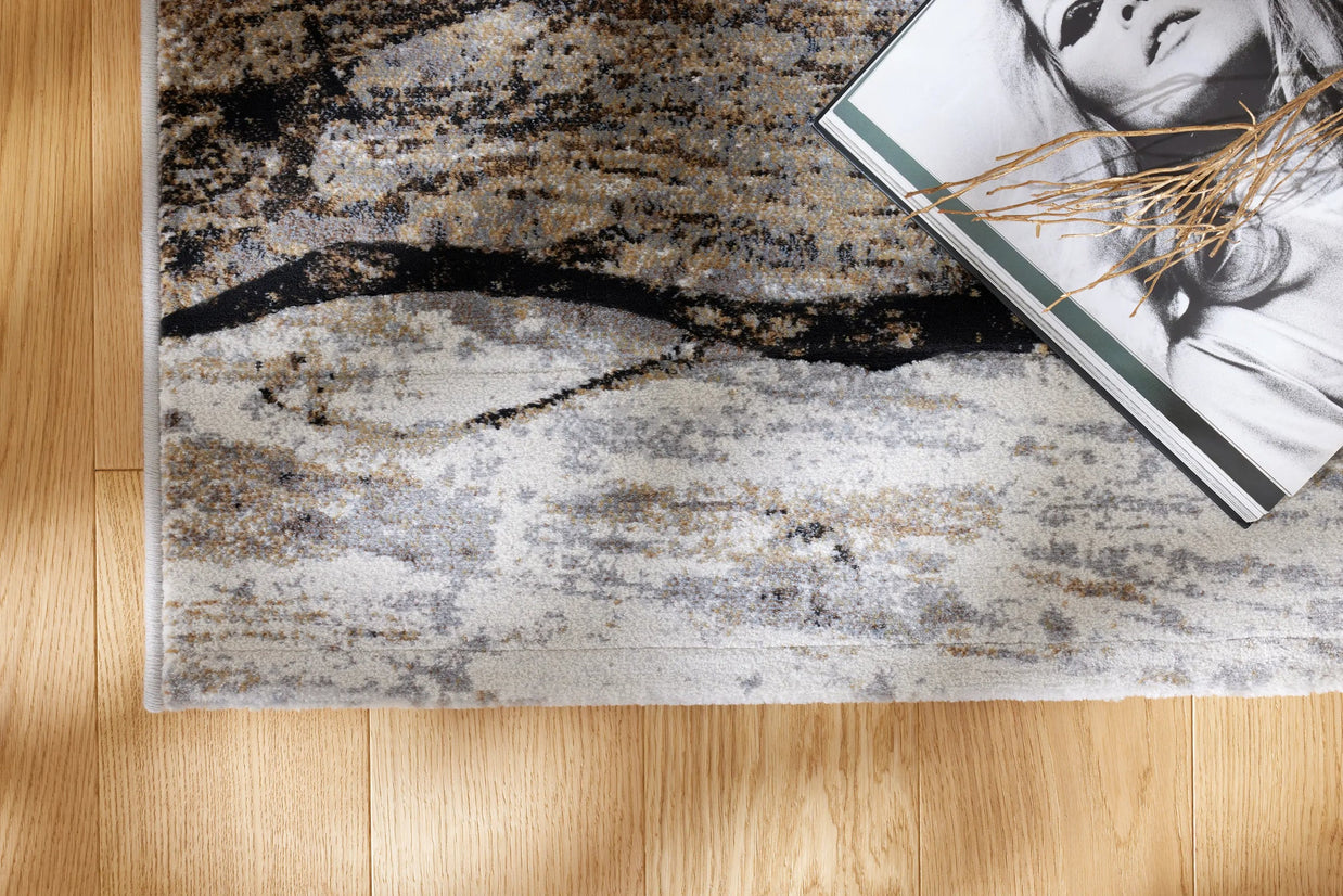 Funky Abstract Design Argentum Rug