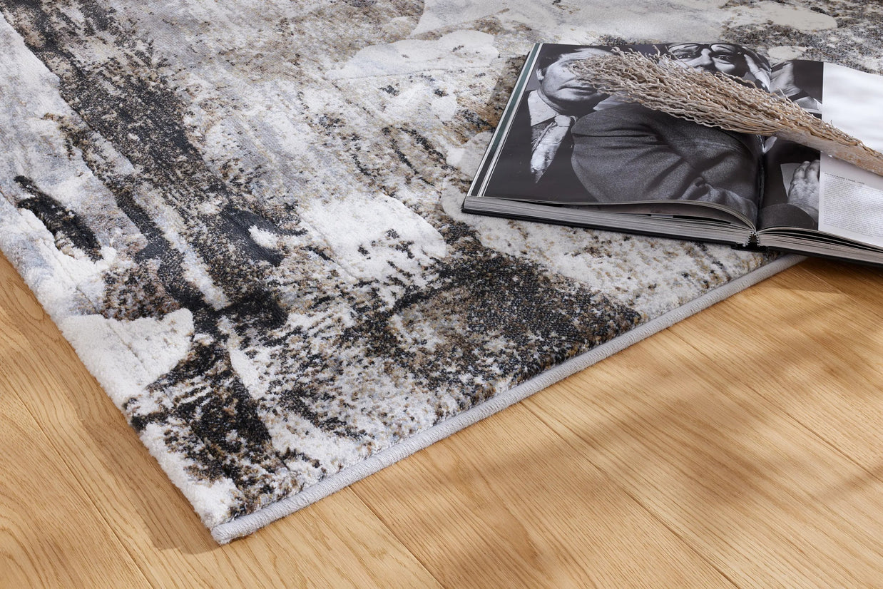 Funky Abstract Design Argentum Rug
