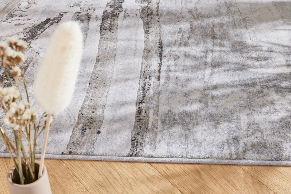 Funky Abstract Design Argentum Rug