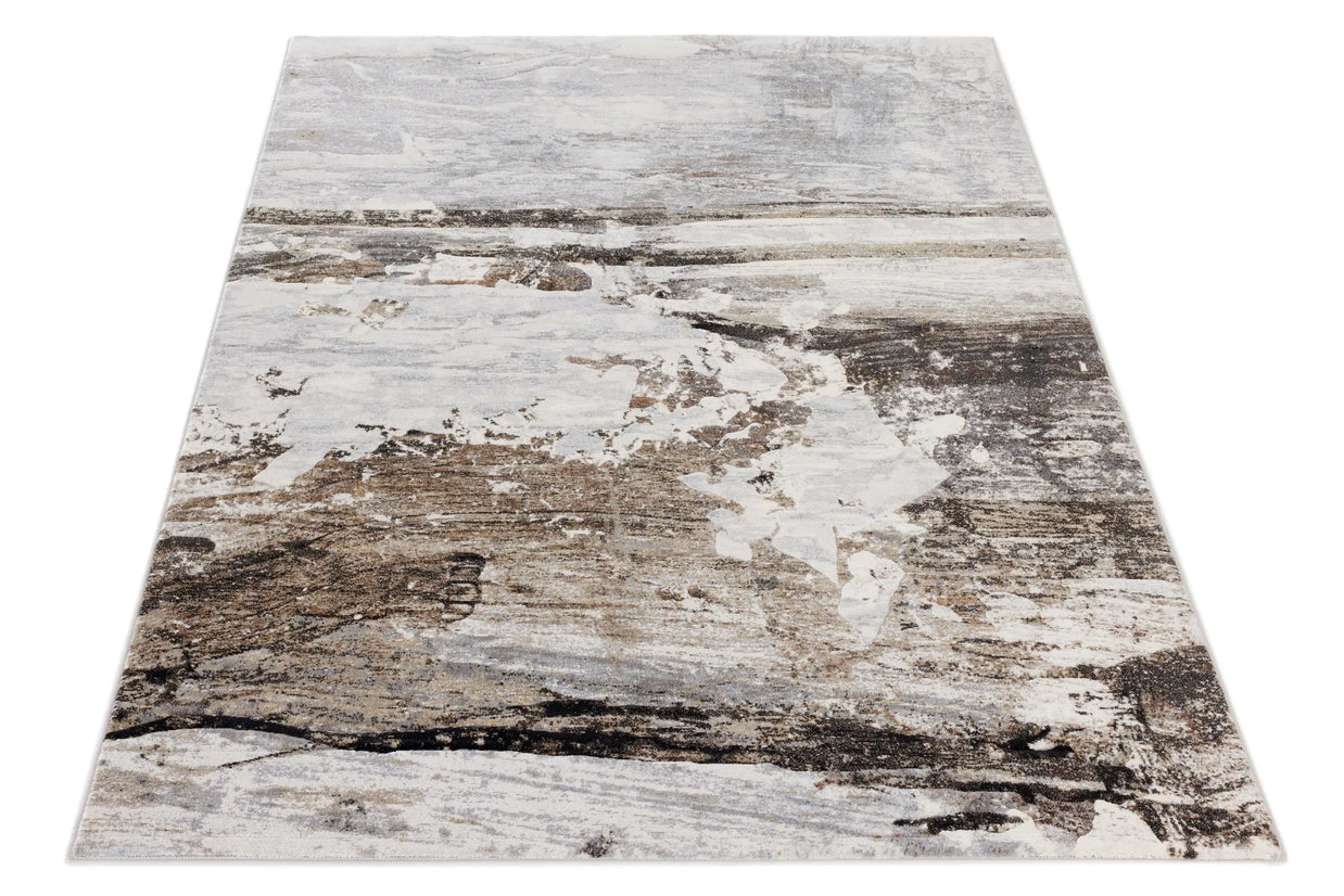 Funky Abstract Design Argentum Rug