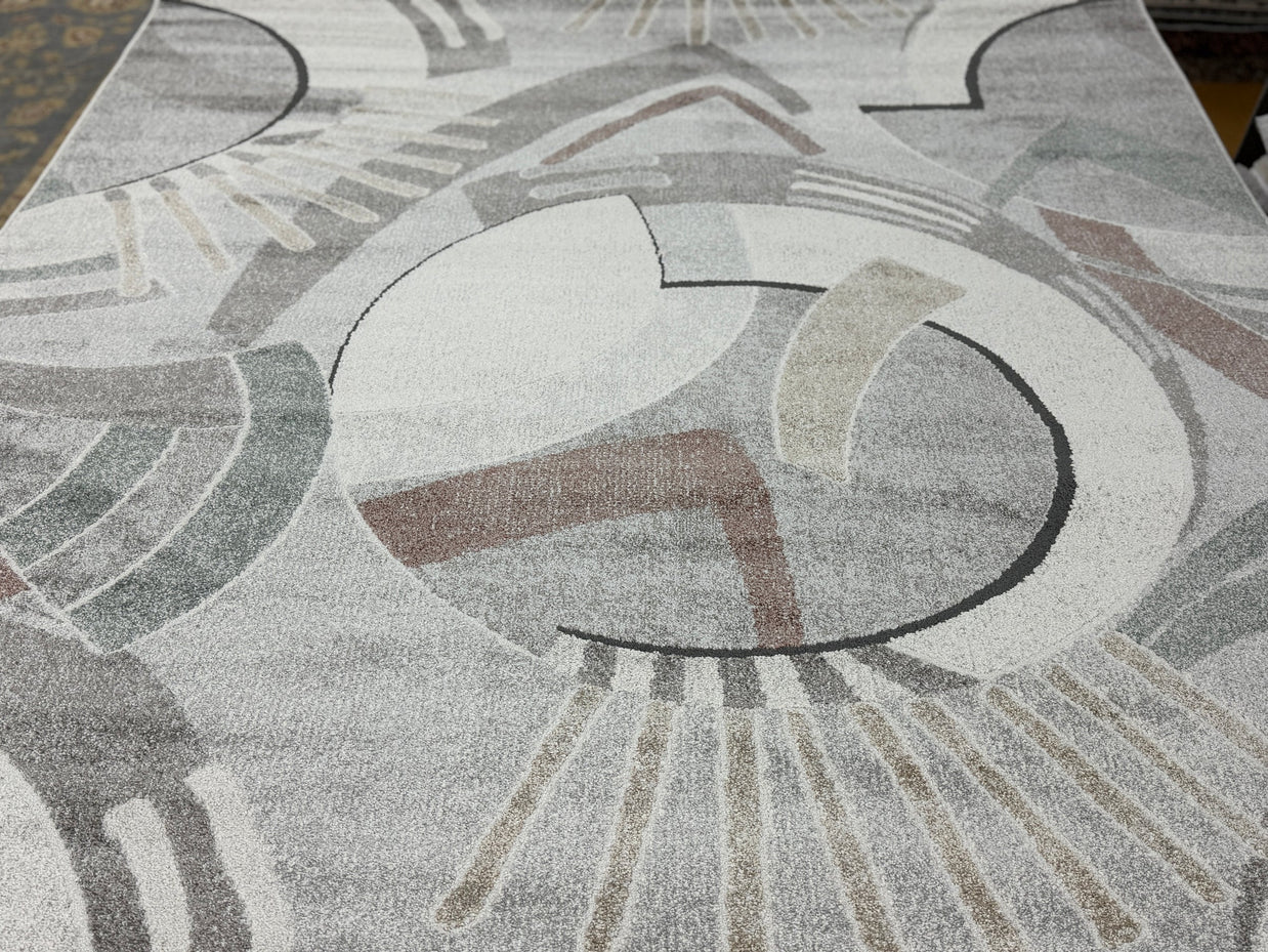 Multi Tone Abstract Geometric Pattern Valentino Rug