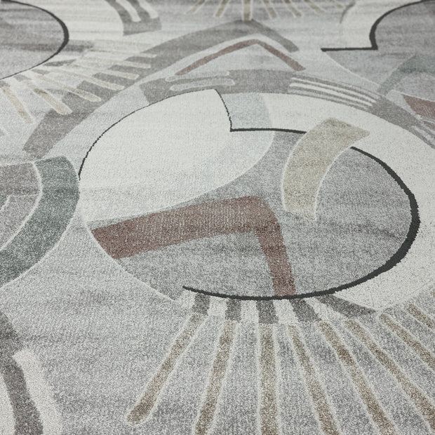 Multi Tone Abstract Geometric Pattern Valentino Rug