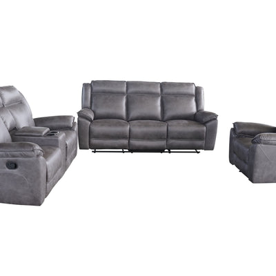 Captain 3+2+1 Manual Recliner Lounge Suite Grey