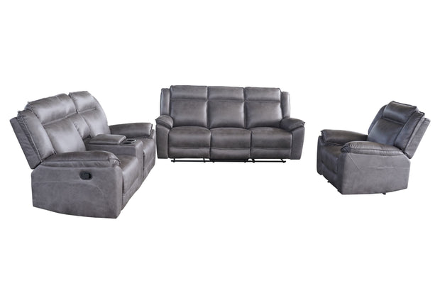 Captain 3+2+1 Manual Recliner Lounge Suite Grey