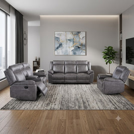 Captain 3+2+1 Recliner Lounge Suite Grey