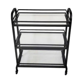Samui Bar Cart – Black & Glass